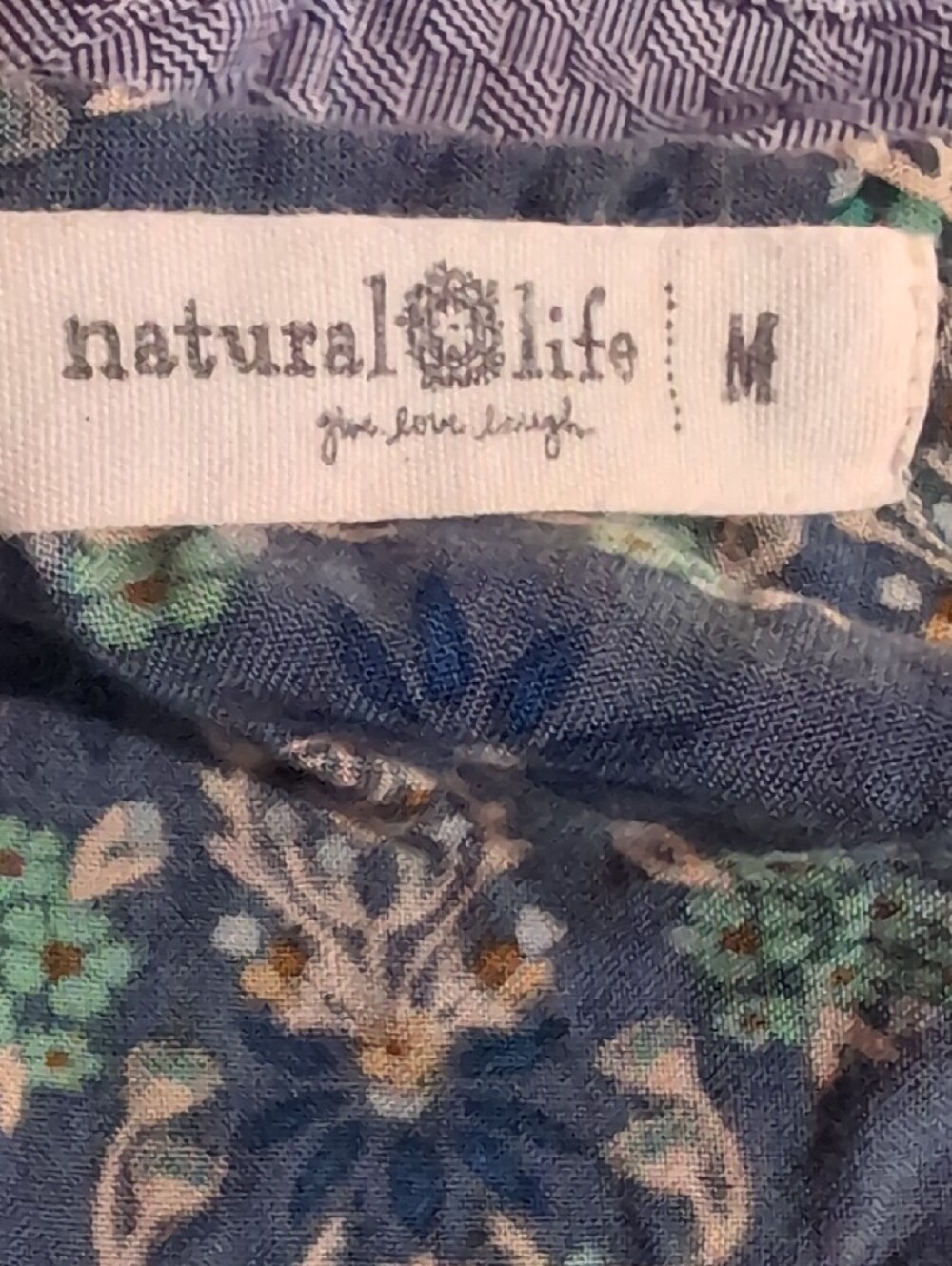 NATURAL LIFE Sara Embroidered Dress Dark Teal Medallion Size Medium Pockets - Picture 4 of 8